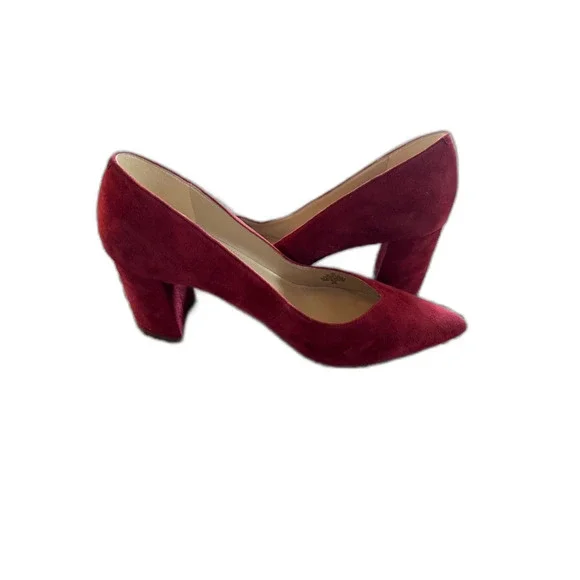 Marc Fisher LTD Women's Abilene Pump, Red Suede 10 - Picture 3 of 5